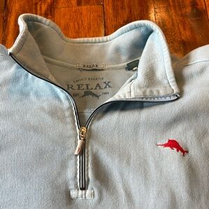Tommy Bahama 1/4 zip 2XL LIGHT BLUE